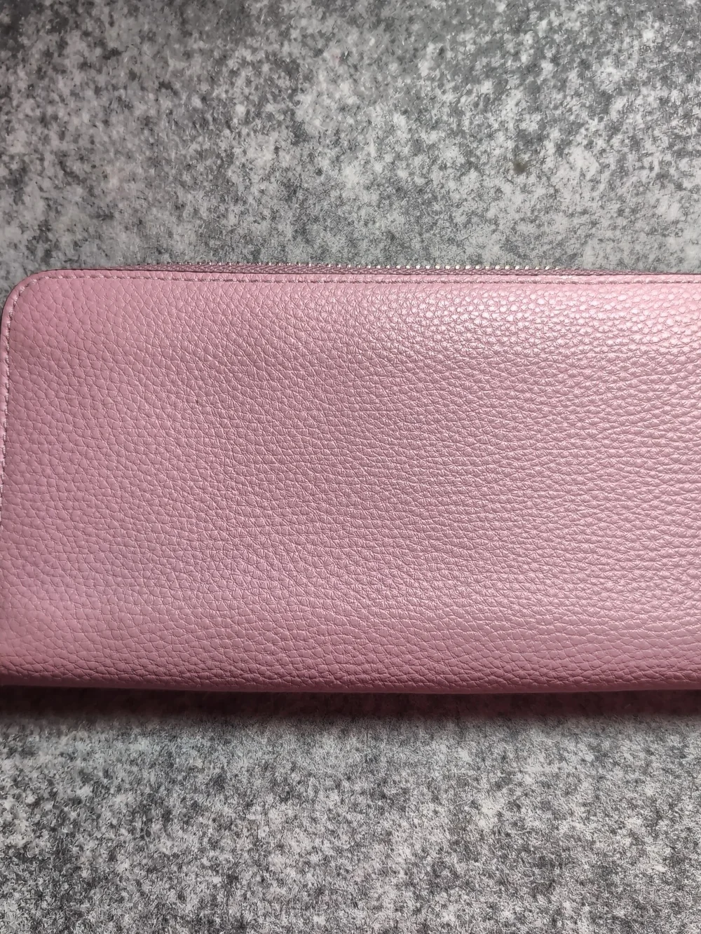 Coach Pink Pebbled Leather Zip Clutch Wallet